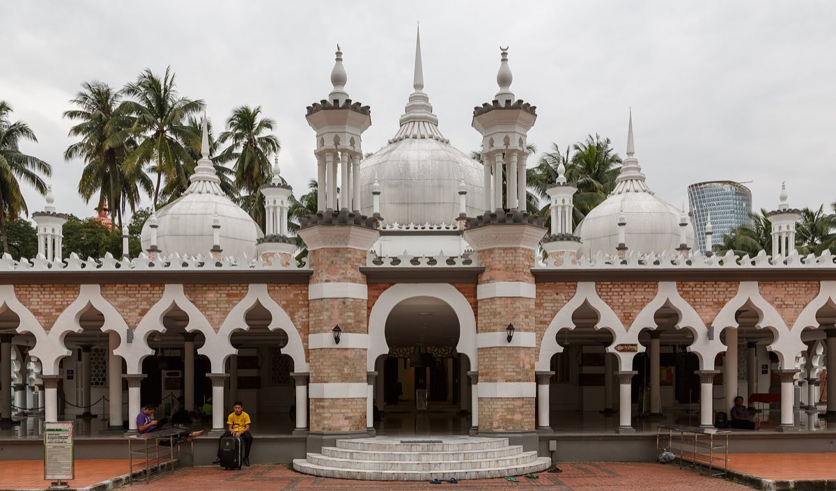 Masjid Jamek beside the Klang river in Kuala Lumpur