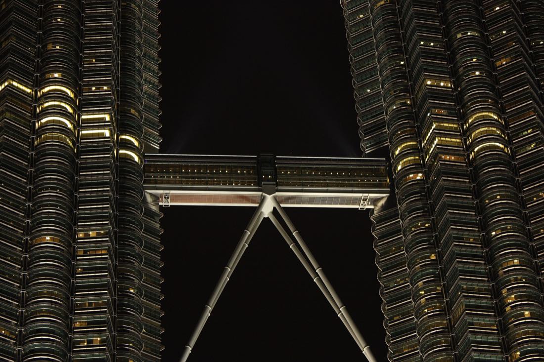 The Petronas Twin Towers and the double-decker Skybridge at level 41